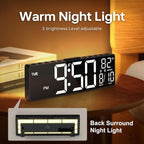 jall 10.5'' large digital alarm clock with big, package contents