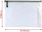 Oaimyy-11 x 14"-18 Pcs-Plastic Mesh Zipper Pouch Document Folders Bag Zip File - Image 2