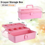 tackle box, 15-inch extra large art storage box shown in use