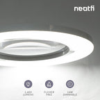 Neatfi XL Bifocal LED Magnifying Lamp, 7-Inch Acrylic Lens, 5D/20D Magnification - Image 2
