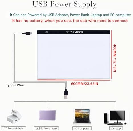 a2 large tracing led light pad kits for on a desk or shelf