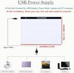 a2 large tracing led light pad kits for on a desk or shelf