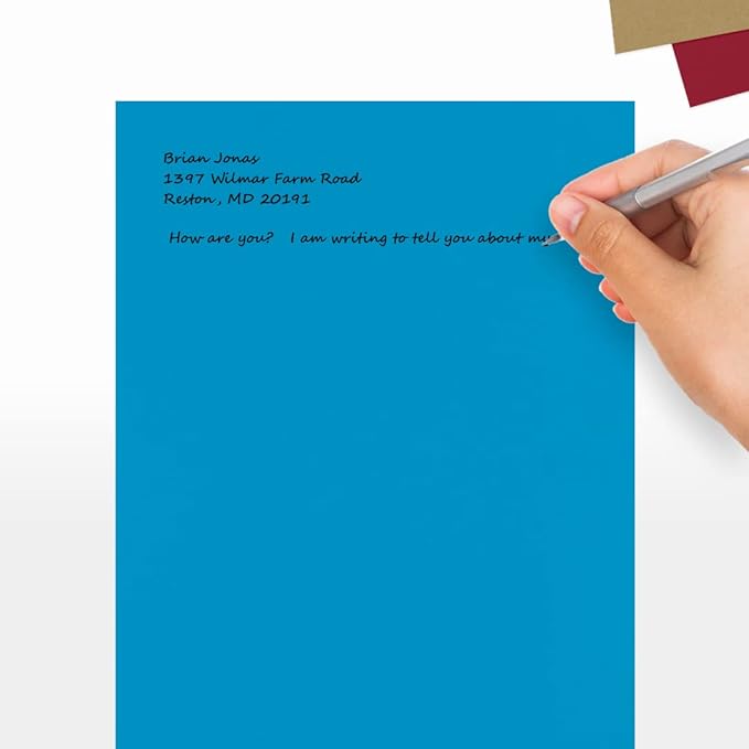 LUXPaper 8.5" x 11" Cardstock | Letter Size | Pool Blue | 100lb. Cover | 50 Qty - Image 5