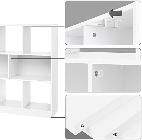 VASAGLE Bookshelf, 8 Cubes Storage Organizer, 35.4 x 11 x 39.4 Inches