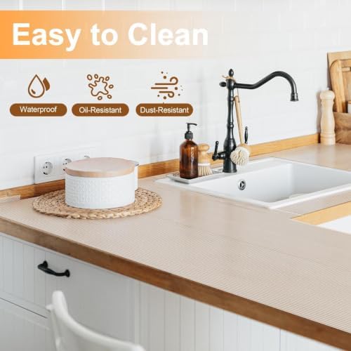 FEXIA Shelf Liner 2 Rolls 12IN x 40FT for Kitchen Cabinet Drawer, Fridge