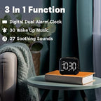 easysleep acoustic sound alarms digital wake up clock, close-up detail