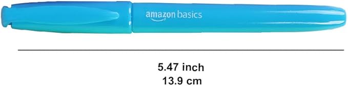 Amazon Basics Highlighters, Fluorescent Ink, Chisel Tip, School Supplies - Image 3