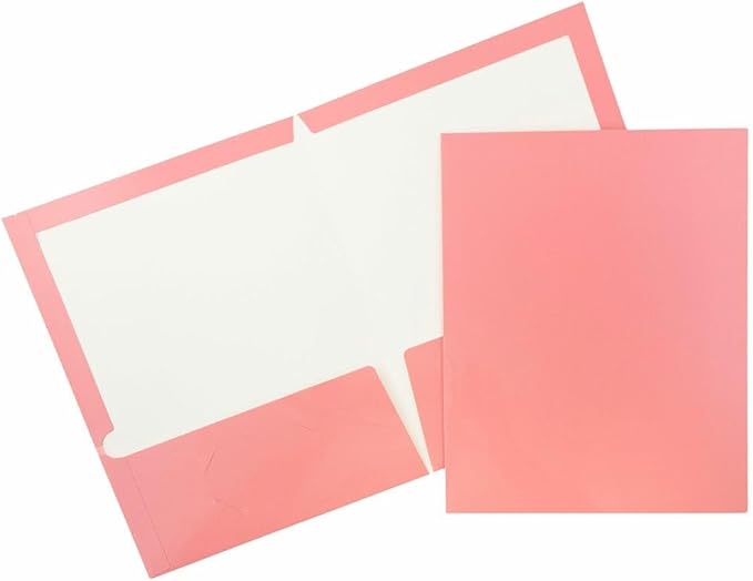 JAM PAPER Laminated Two Pocket Glossy Folders by JAMPaper