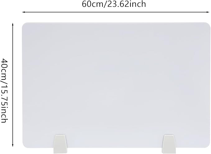 4 Pcs Desk Divider Privacy Panel, 23.6”L X15.8”W Frosted Acrylic Desk Privacy - Image 2