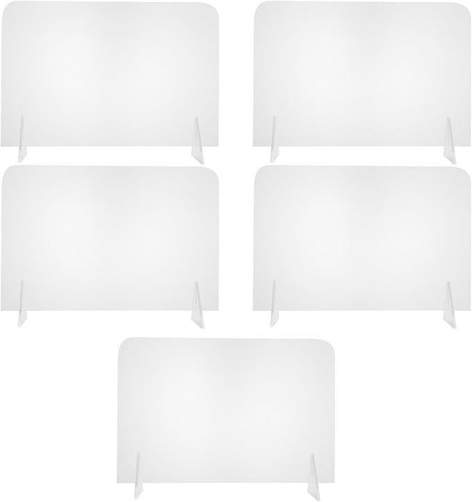ELAYARD 5pcs Acrylic Desktop Whiteboards Clear Writing Message Boards Simple by Unknown