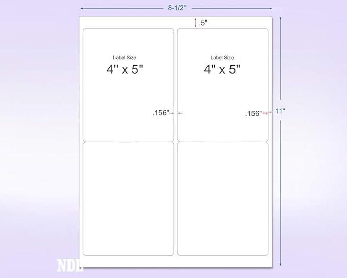 8-1/2 x 11" Neon Color High Light Fluorescent Labels - Image 2