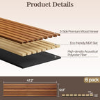 acoustic wood panels for wall 47.24" x 12.79" shown in use