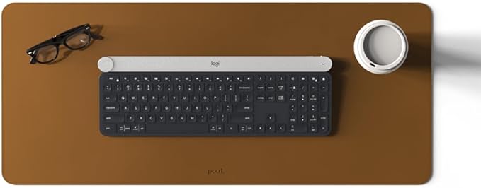 POUT TekDec Mat – Vegan Leather Desk Pad, Water-Resistant Surface, Anti-Slip - Image 3