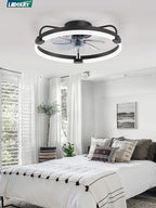 lediary 20" ceiling fans with lights and remote, front angle view