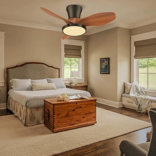 ocioc 32 inch small walnut ceiling fans with, view 9
