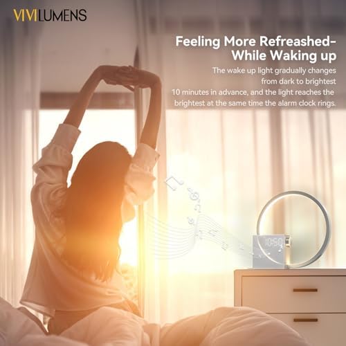 vivilumens sunrise digital alarm clock, white noise sound, package contents