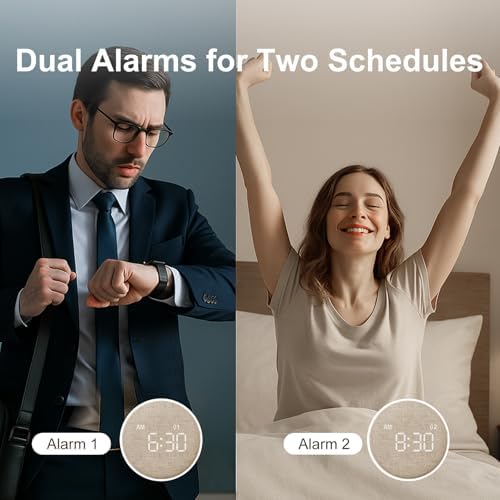 reacher travel vibrating alarm clock for heavy sleepers, side view