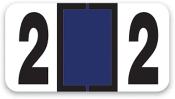 File Right Number Labels Roll – Color-Coded Numeric Filing Labels, 1-5/8" × by Unknown