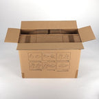horlimer 7x5x4 inches shipping boxes set of 50 on a desk or shelf