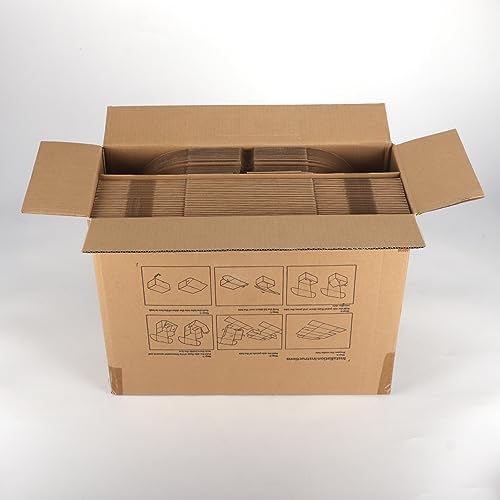 horlimer 7x5x4 inches shipping boxes set of 50 on a desk or shelf