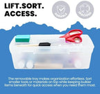 artbin 6937ag essentials lift-out tray box, portable art on a desk or shelf