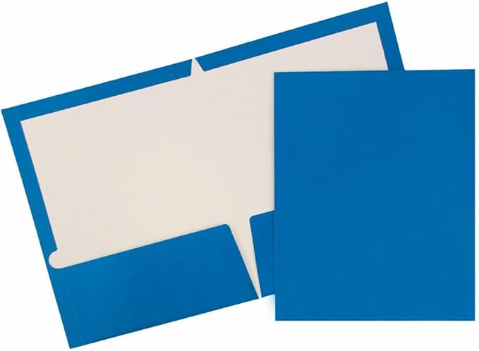 JAM PAPER Laminated Two Pocket Glossy Folders by JAMPaper