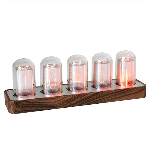 clocteck nixie tube clock with wi-fi sync, alarm, main product view