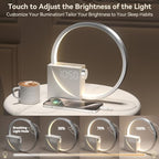 vivilumens sunrise digital alarm clock, white noise sound showing dimensions
