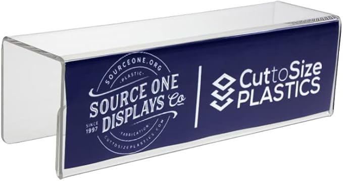 Source One Deluxe Clear Acrylic Cubicle Sign Holder & Name Plates by SOURCEONEDISPLAYS