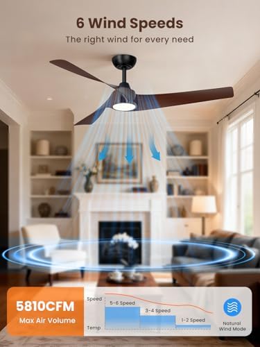 taloya 52 inch modern ceiling fans with lights, package contents