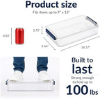 catoomuu 2-pack 9x13 clear plastic project case stackable, package contents