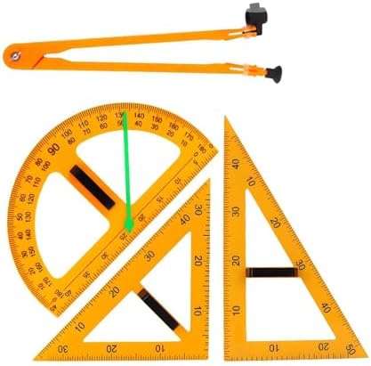Magnetic Geometry Tool, Protractor, Triangle Rulers Easy Attachment Blackboard by CAQ