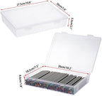 btsky clear plastic storage box with flap lid,4, side view