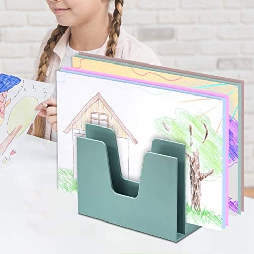Acrimet 5 Section Incline File Sorter Organizer, Desktop Mail Holder, Green