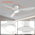 taloya 52 inch ceiling fans with lights and, package contents