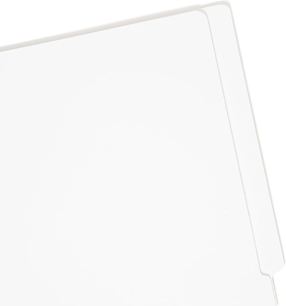 Smead Heavyweight End Tab Fastener File Folder, Shelf-Master® Reinforced Straight-Cut Tab, 2 Fasteners, Letter Size, White, 50 per Box (25840)