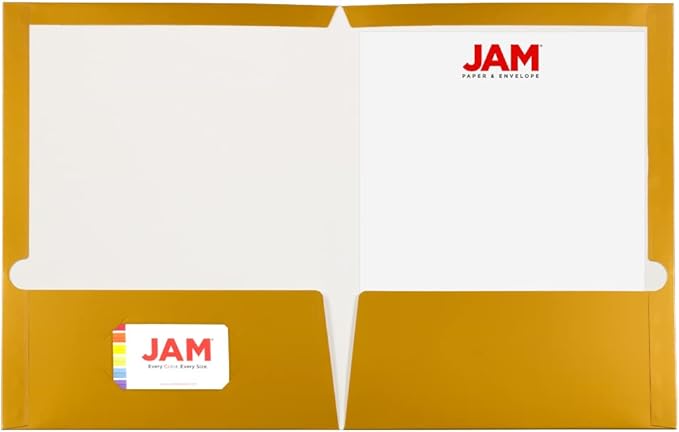 JAM PAPER Laminated Two Pocket Glossy School Folders - Image 2