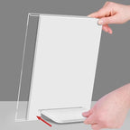ECKEK Acrylic Sign Holder A3/A4/A5 Menu Displays L Shape Sign Stand Table Top - Image 4