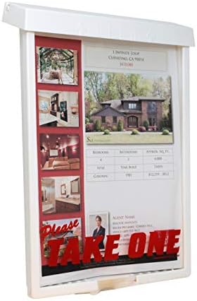 mediz outdoor real estate brochure box with snap, front angle view