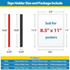 Magnetic Sign Holder Wall Mount 8.5 x 11, Plastic Door Display Frame - Image 4