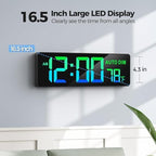 reacher 16.5" large digital wall timer clock with shown in use