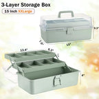 tackle box, 15-inch extra large art storage box shown in use