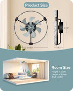 edishine 20'' ceiling fans with lights and remote on a desk or shelf