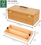djar large art supply organizer tool box, solid shown in use