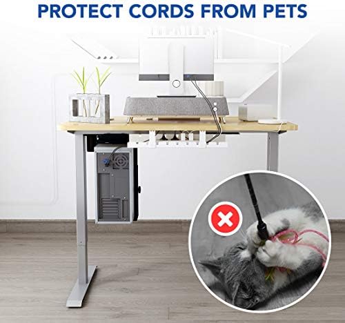 FLEXISPOT Under Desk Cable Management Tray, Metal Raceway Wires Cable Tidy Or...