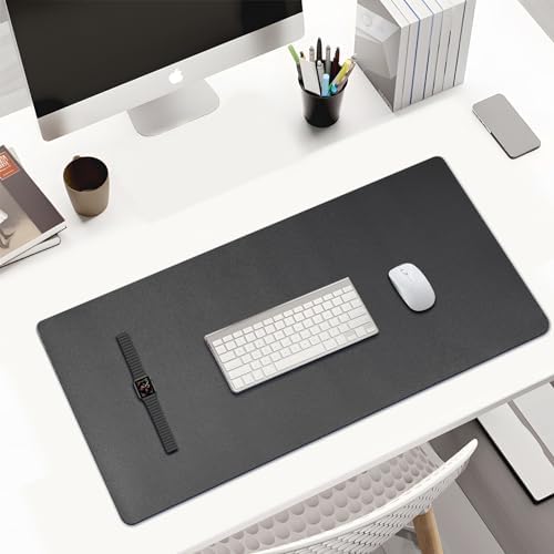 KINGFOM Desk Pad Office Desktop Protecter, PU Leather Desk Mat Blotters Organ...
