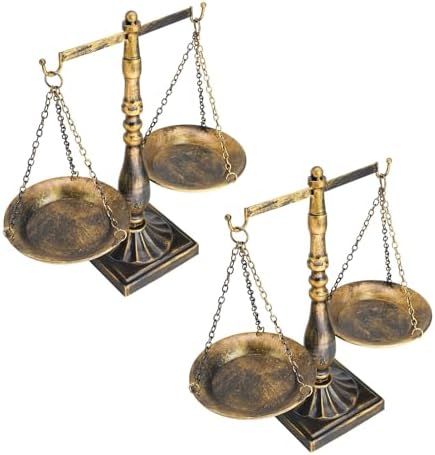 Owlgift Set of 2 Vintage Metal Libra Jewelry Towers Display Cosmetic Organize...