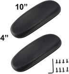 MySit Office Chair Armrest Replacement Arm Pads Univeral 4" Mounting Hole Black - Image 2