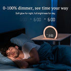 anjank super loud alarm clock with wireless bed, front angle view