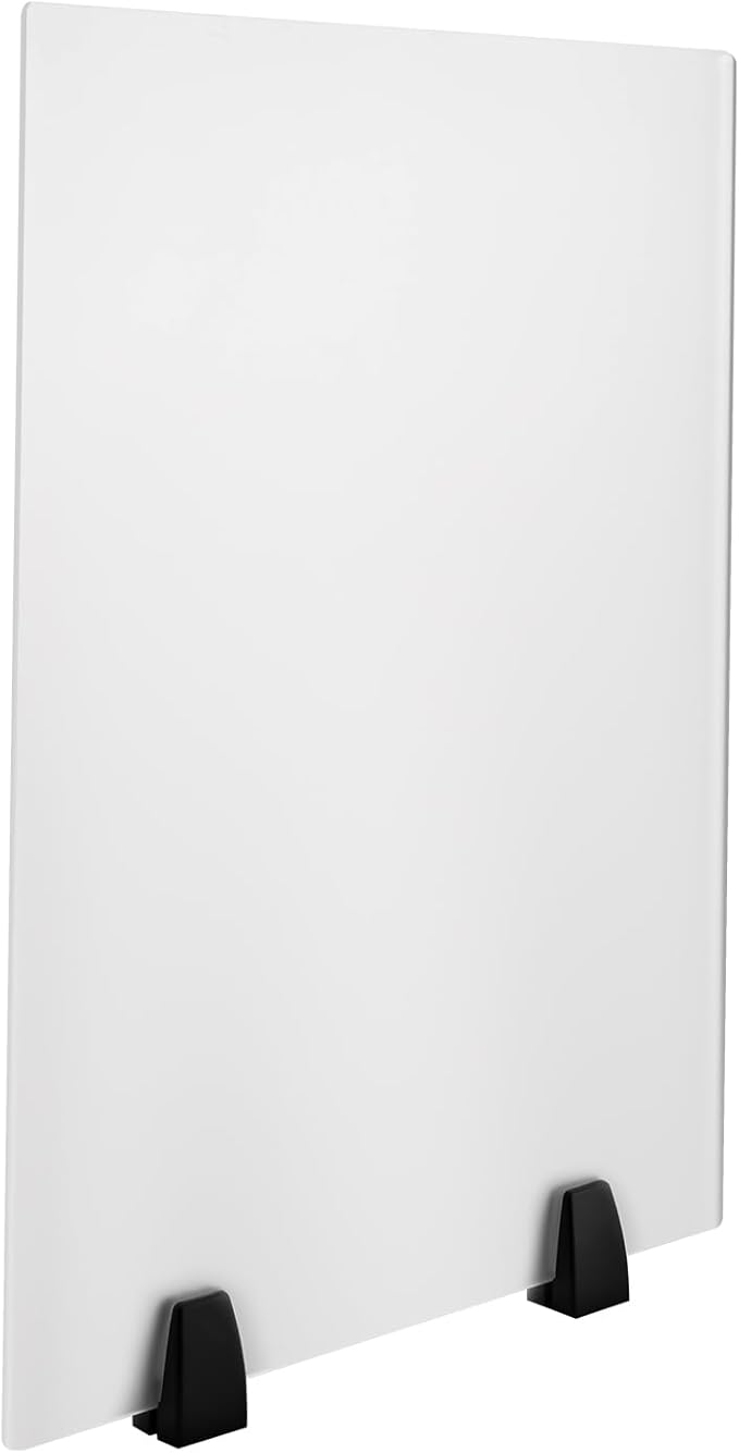 2 Pack Clamp-on Desk Privacy Panels, Frosted Acrylic Desk Dividers by Unknown